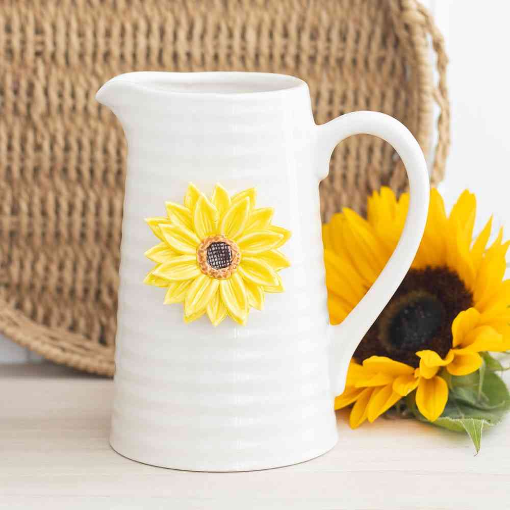 Something Different - Hello Sunshine Ceramic with 3D Sunflower Bloemenkan - Multicolours